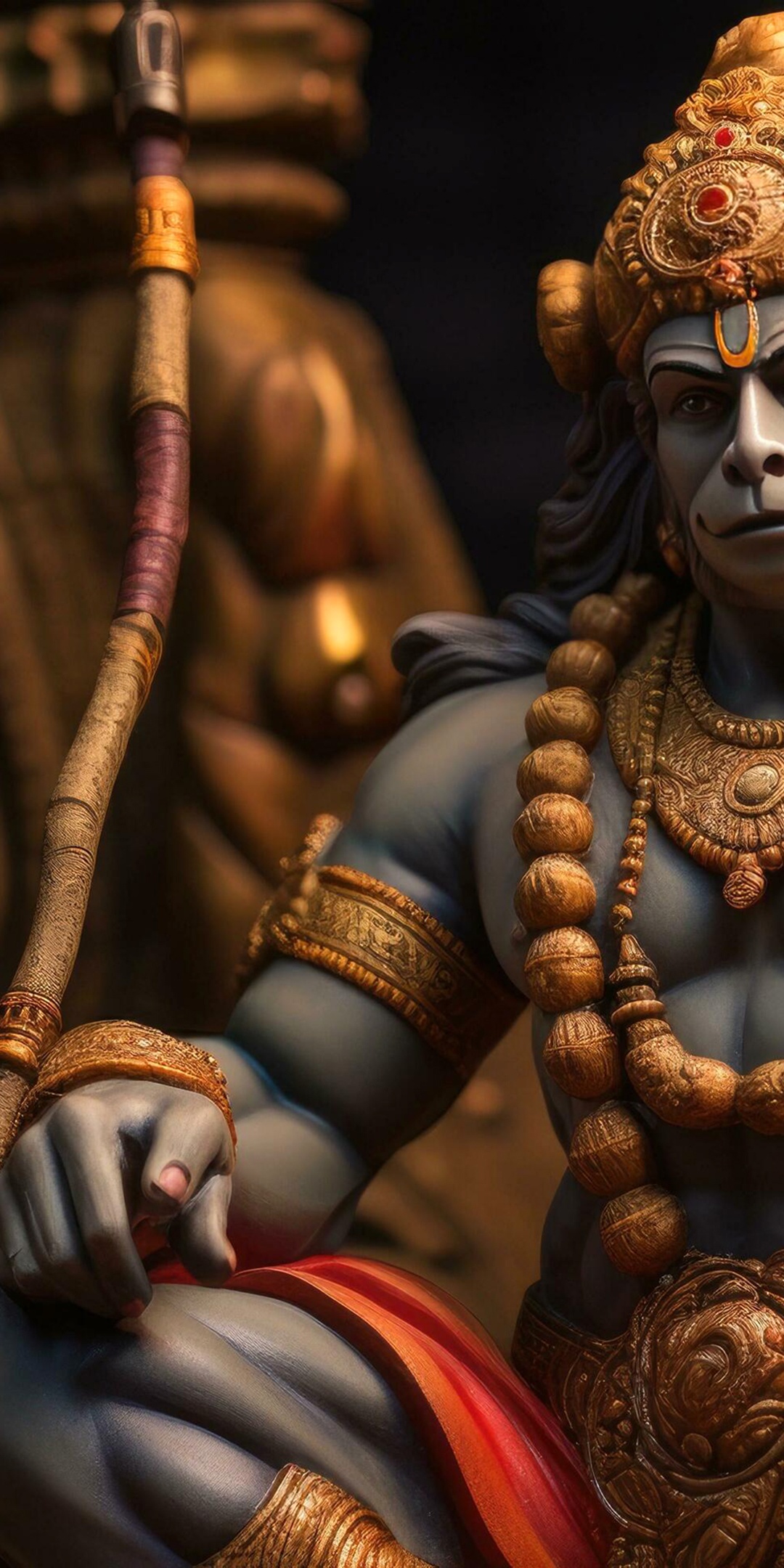 Lord Hanuman Wallpaper 4K, AI art