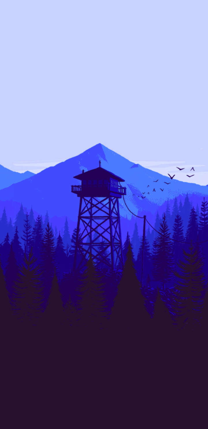 Mountain, Forest, Video Game, Firewatch