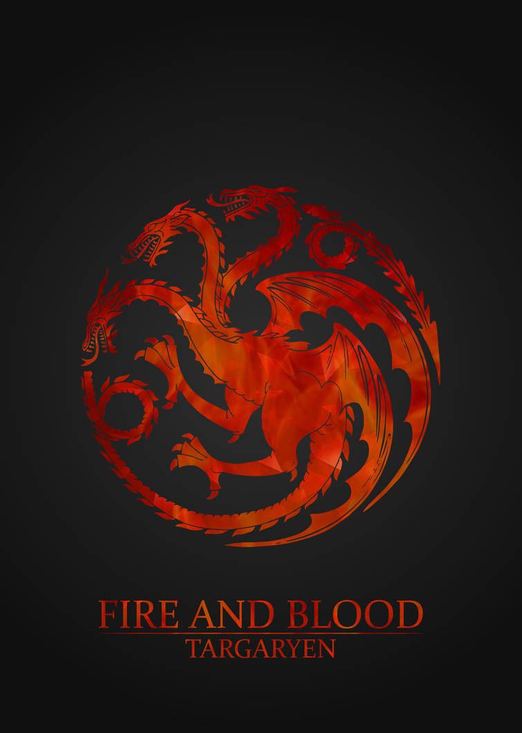 Thrones House Targaryen 5x7 poster