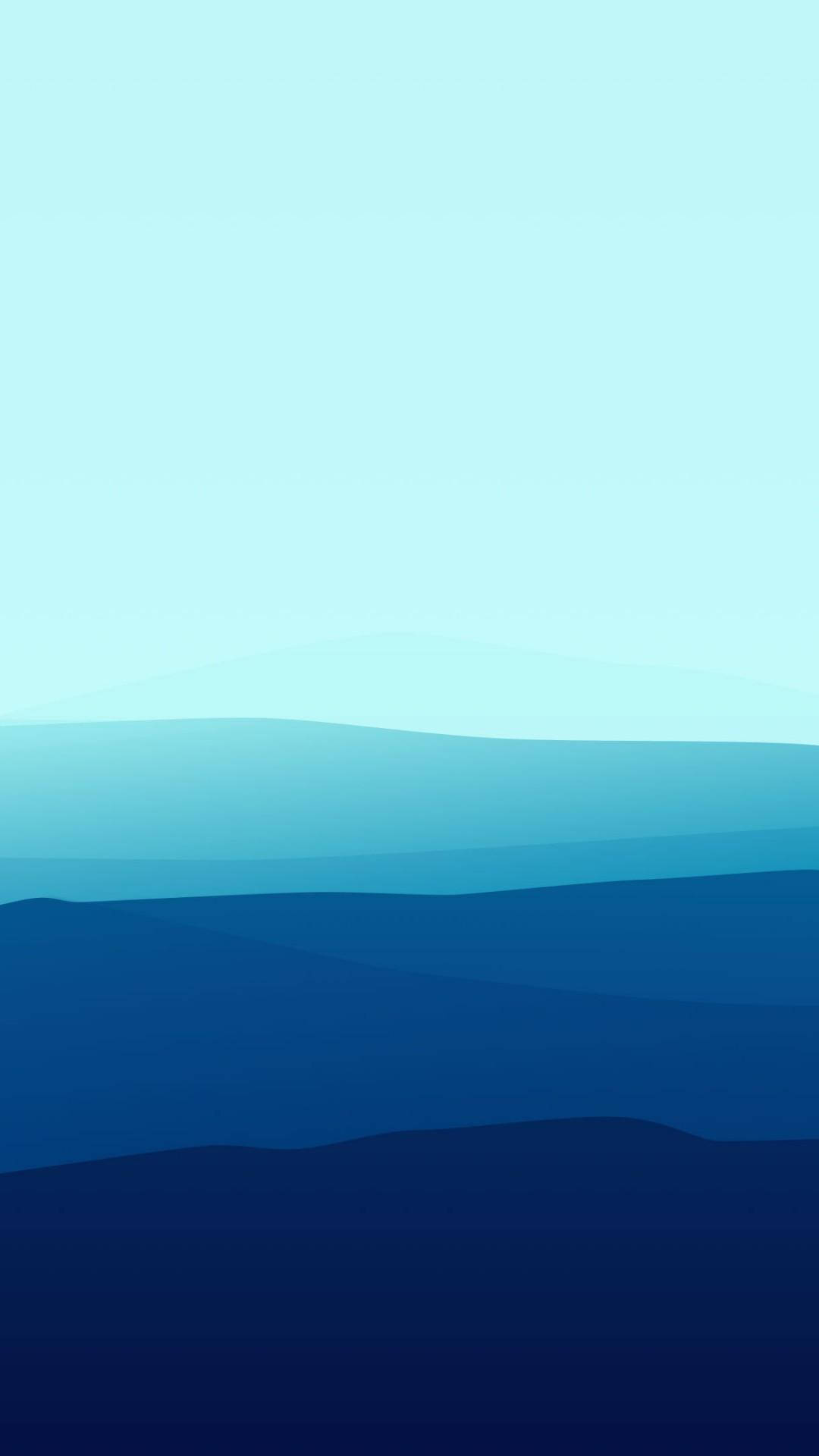 Download Light Blue Phone Gradient Mountains Wallpaper