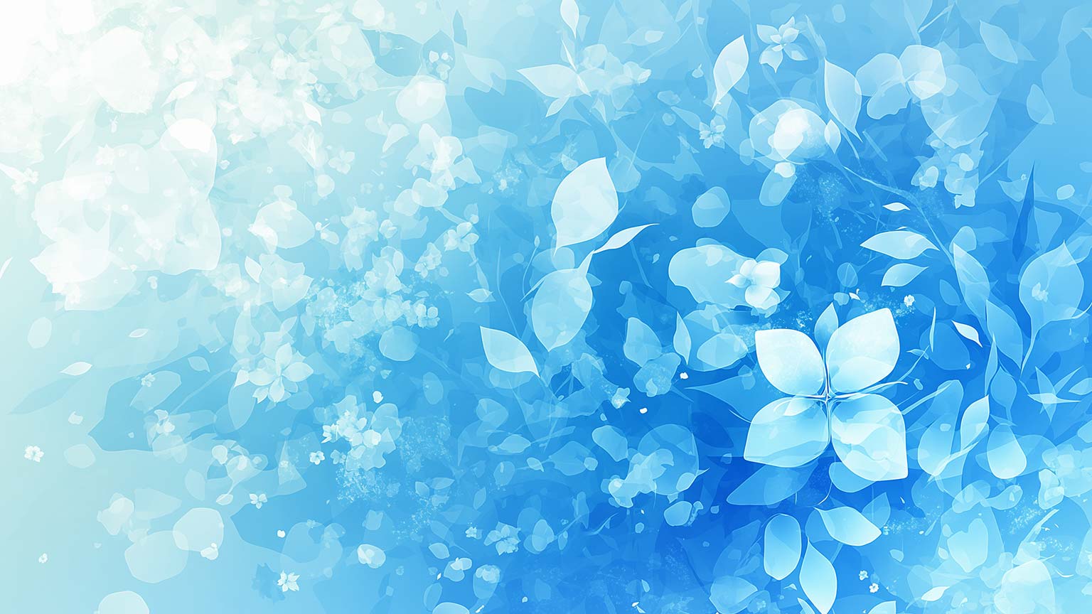 Leaves Light Blue Desktop Wallpaper