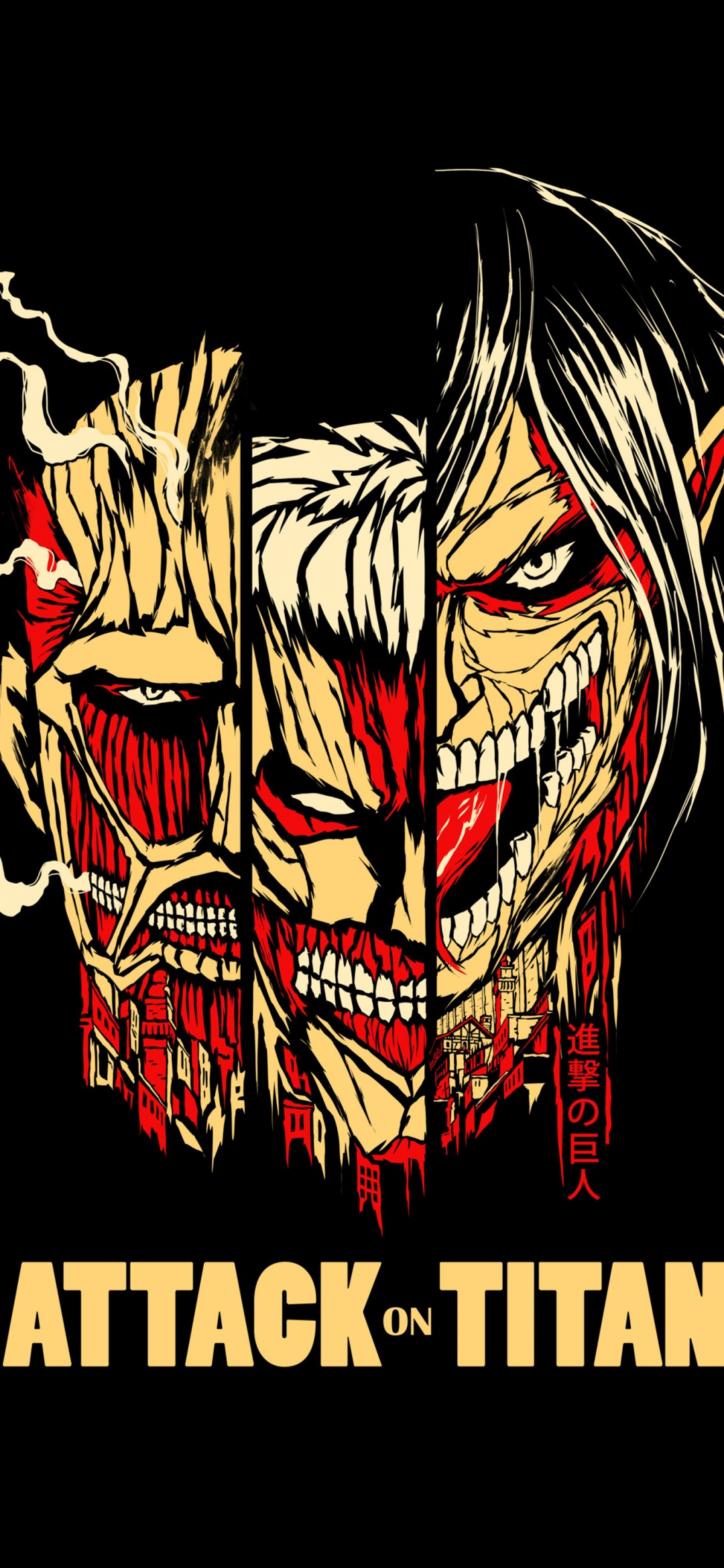 Attack on Titan Wallpaper 4K, AMOLED