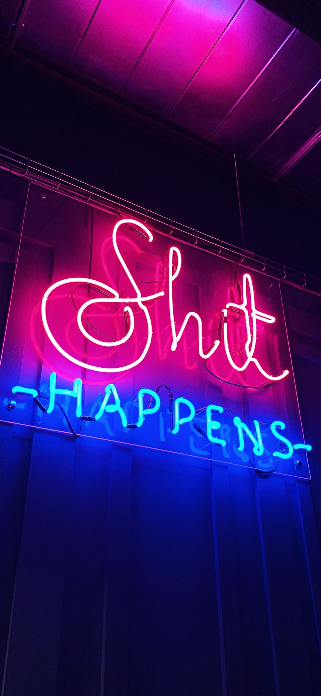 Shit Happens NEON sign iPhone