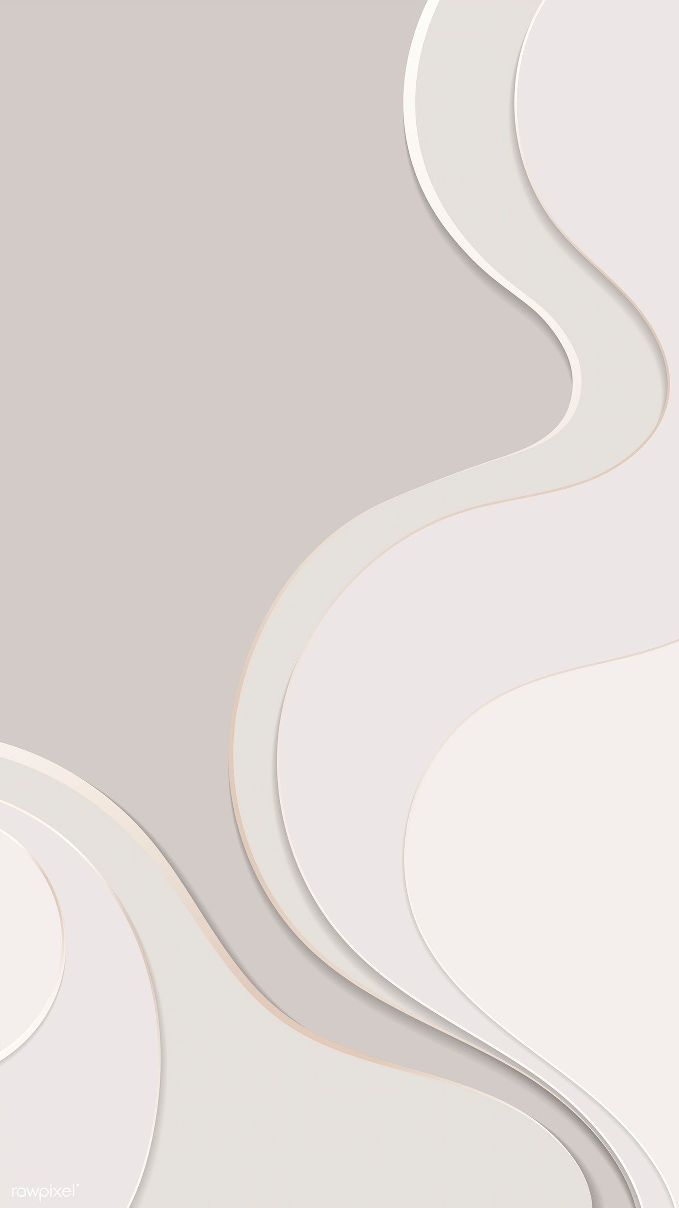 Minimalist Beige Curve Mobile Phone