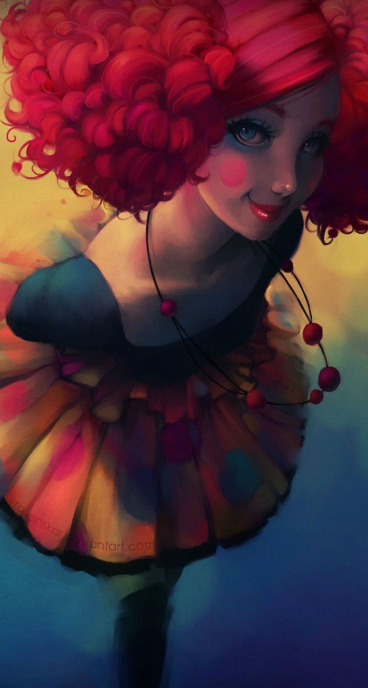 Cute Clown Girl. Girl iphone wallpaper