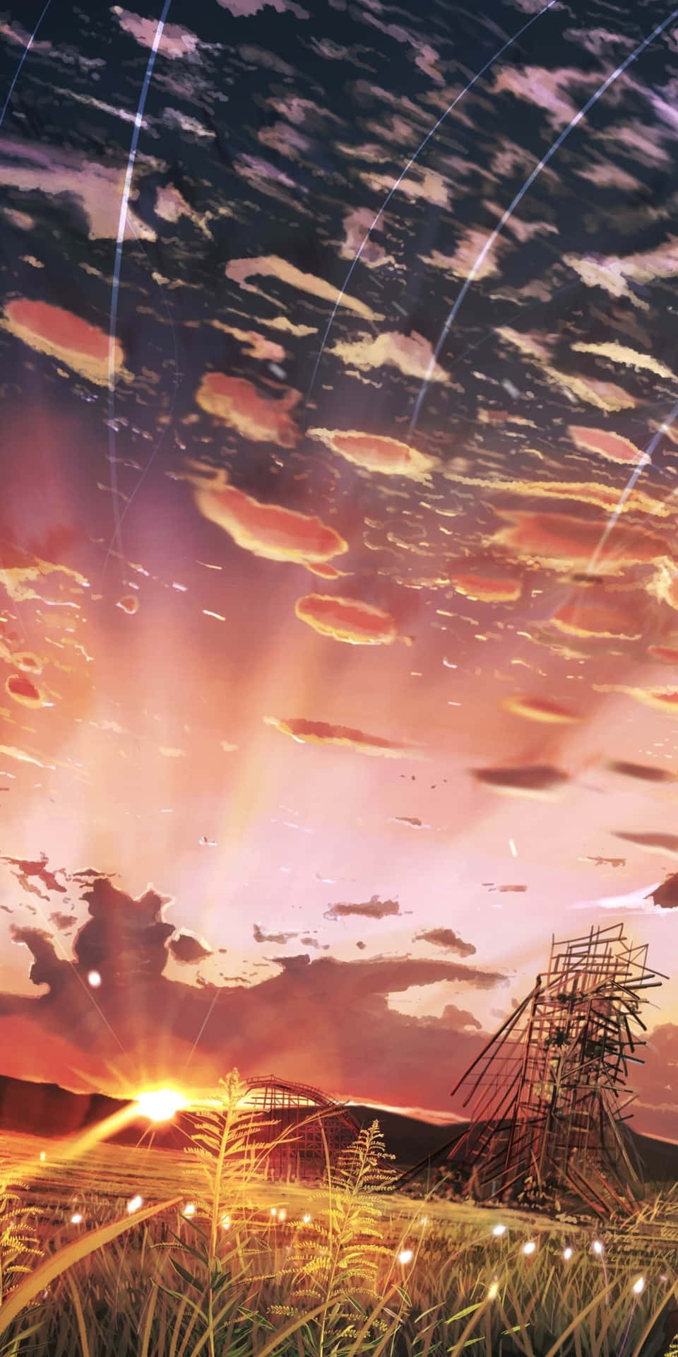Free Anime Sunset HD Wallpaper