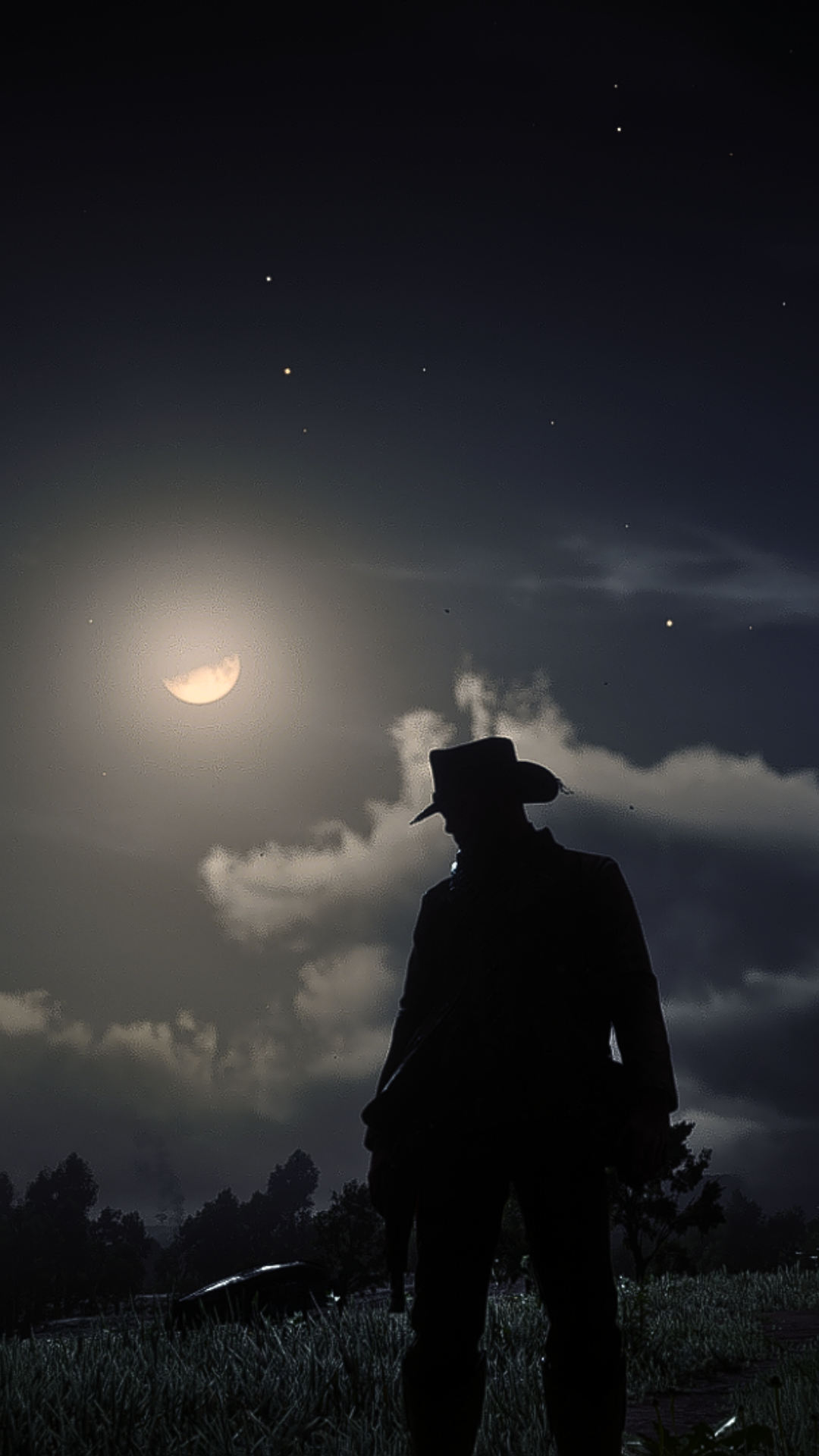 Arthur Morgan: A Majestic Night Sky
