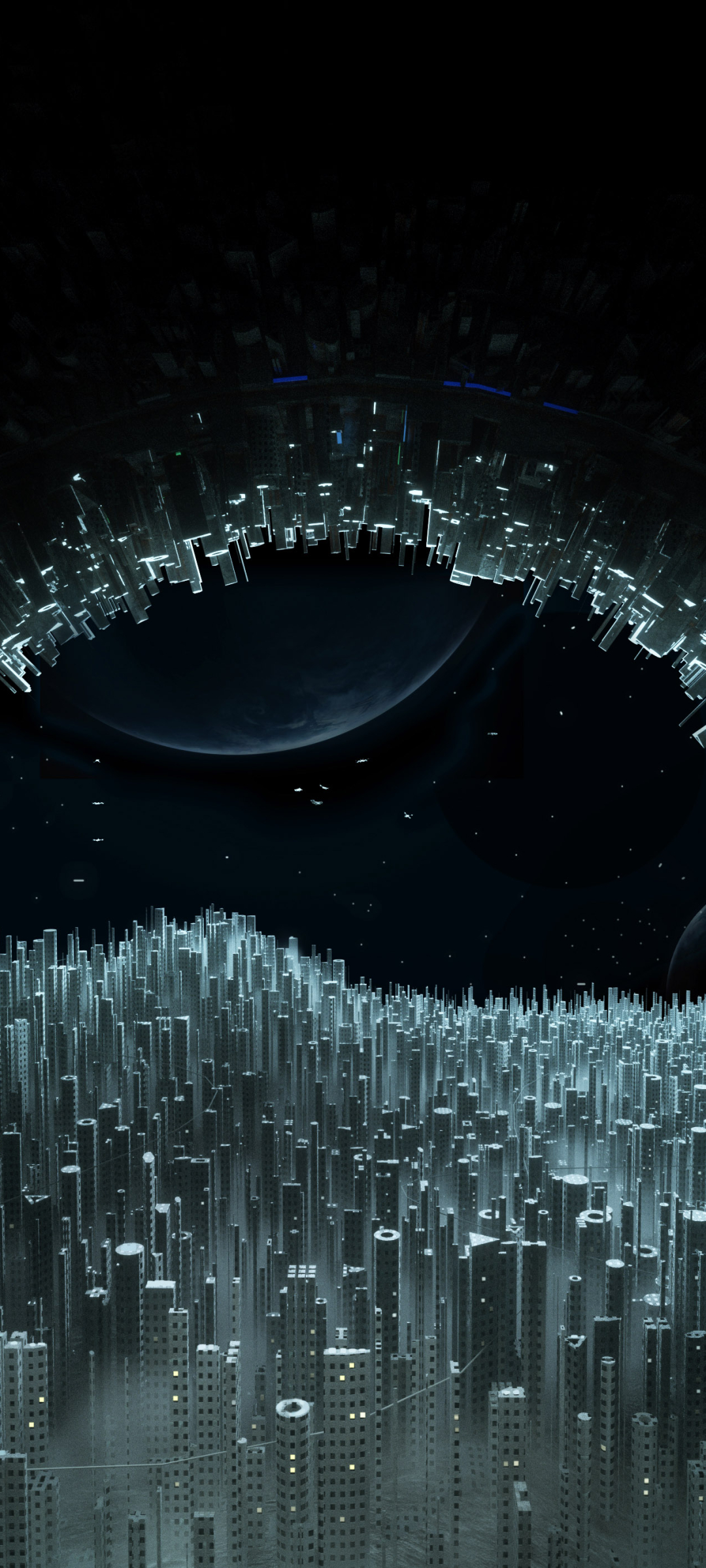 Sci Fi City iPhone Wallpaper