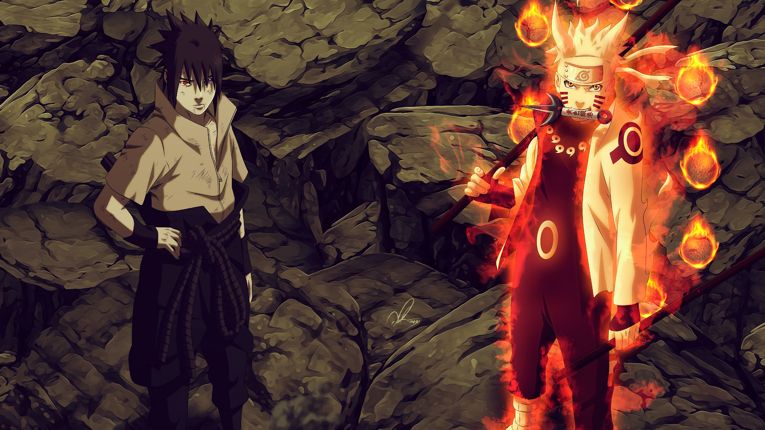 Sasuke Uchiha Naruto Uzumaki 4K