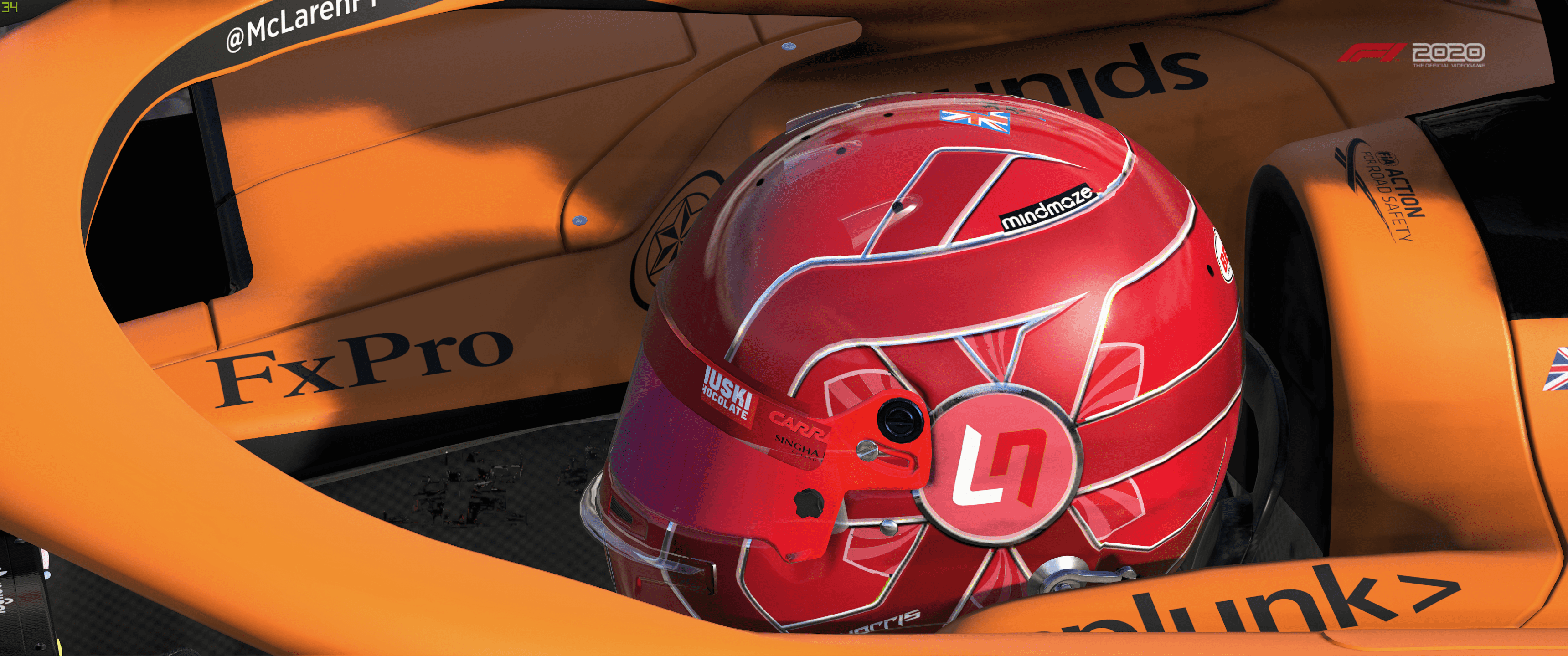 Lando Norris Alfa romeo helmet