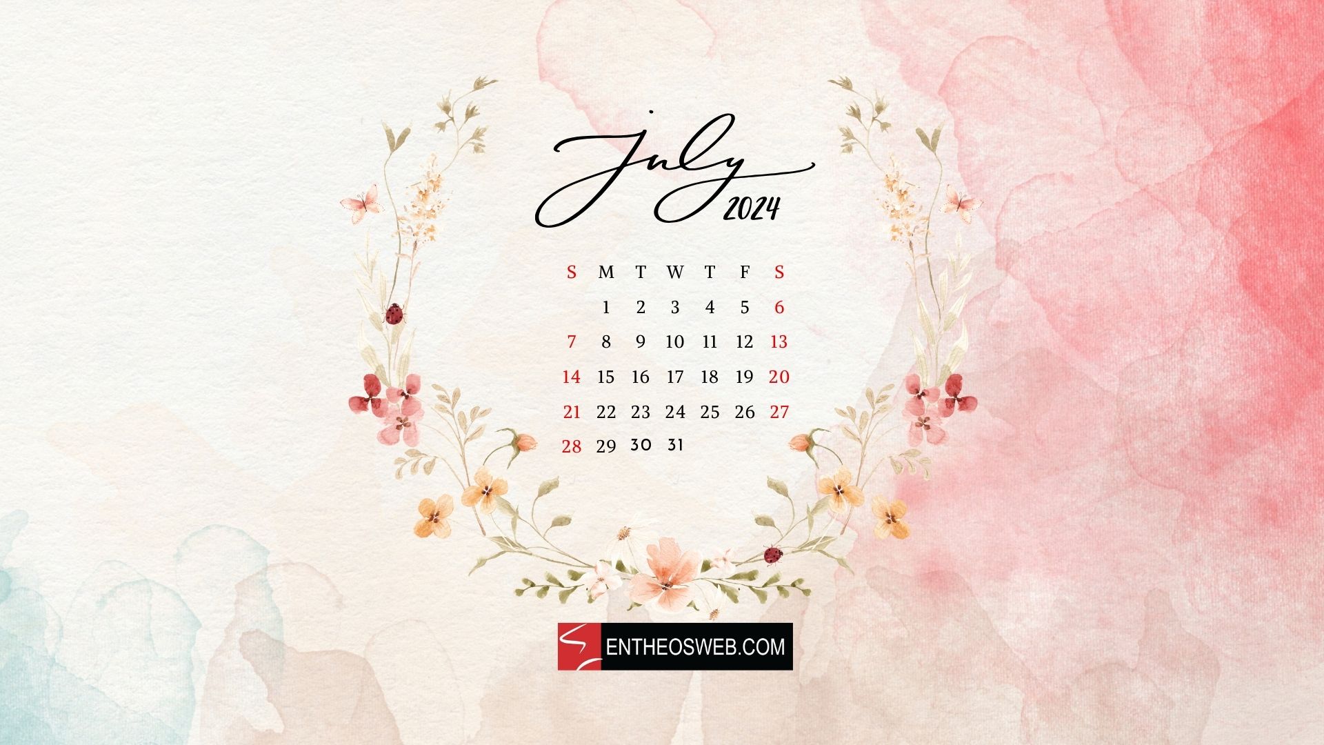 July 2024 Calendar Wallpapers Wallpaper Cave