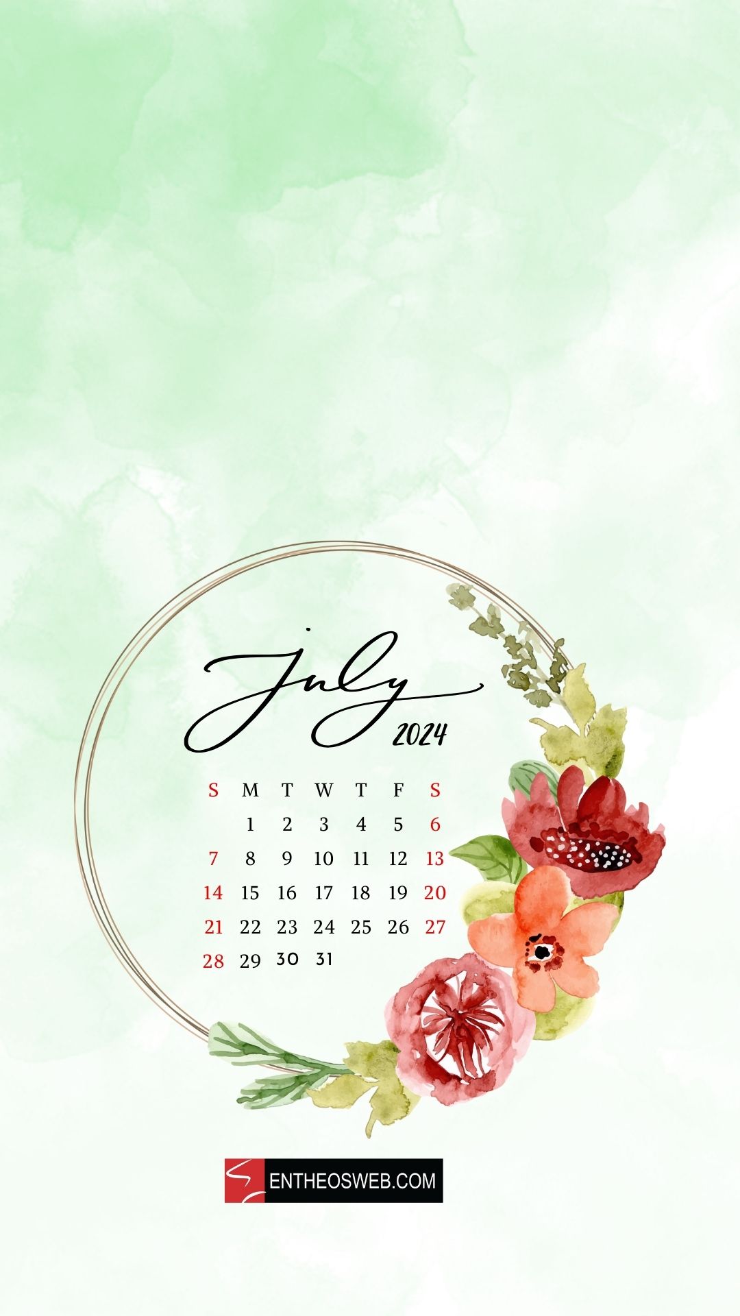 July 2024 iPhone & Android Wallpaper