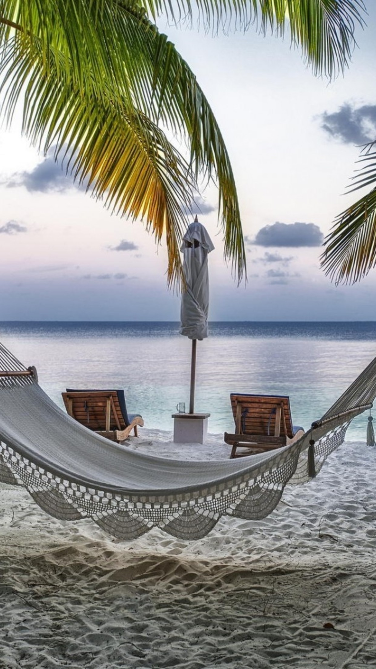 Relaxing corner on the beach between