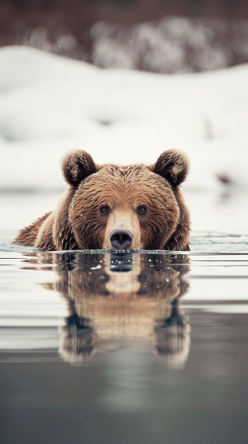 AI bear wallpaper, image. desktop