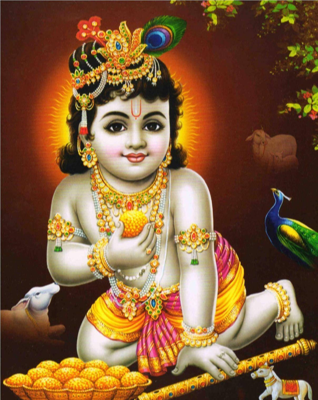 Download God Mobile Krishna Hindu Deity Symbolisms Wallpaper