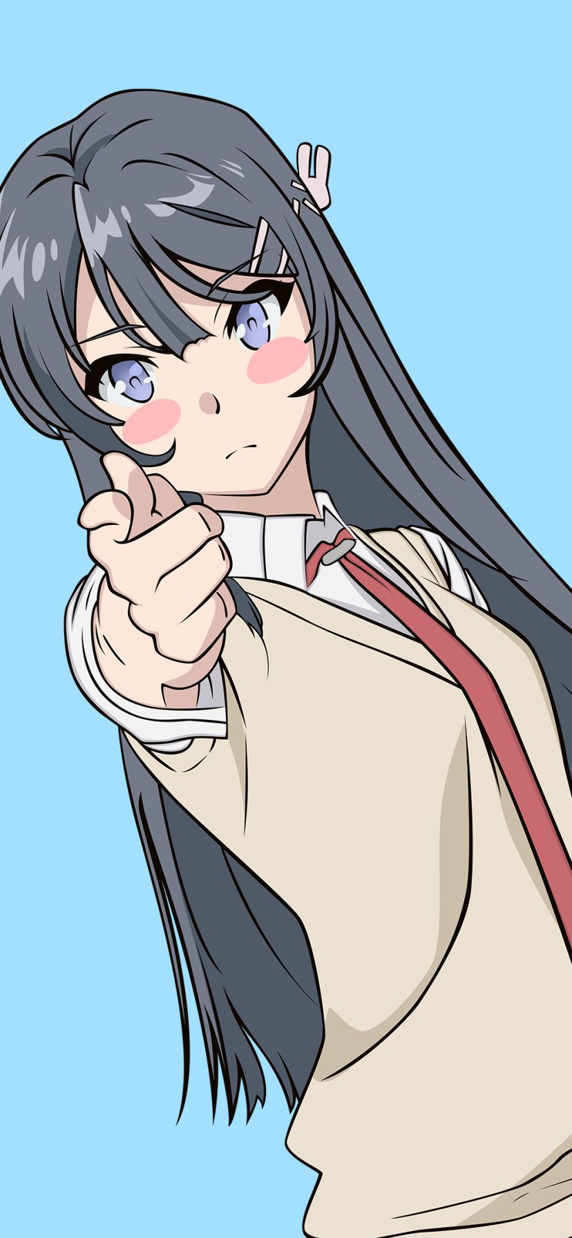 Mobile wallpaper: Anime, Mai Sakurajima