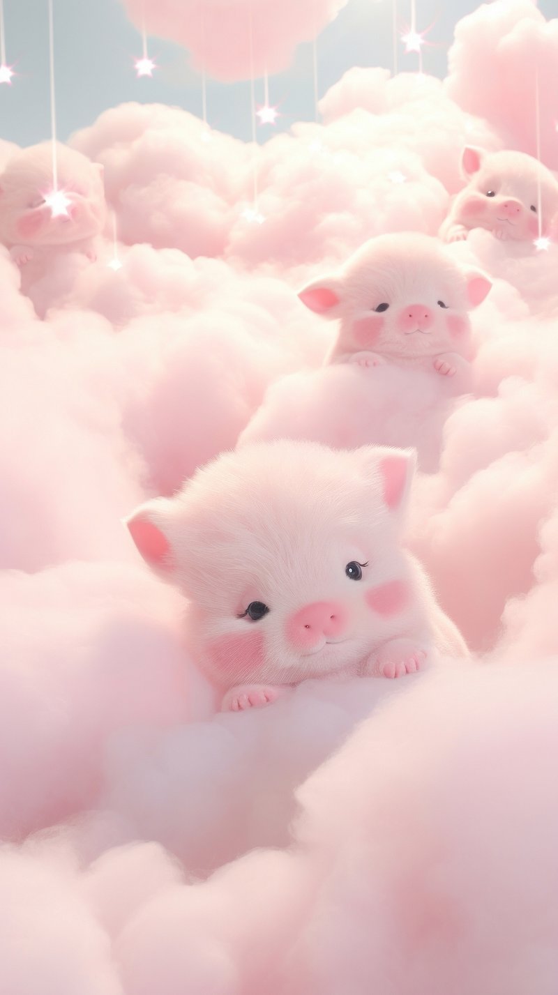 Cute Pig Wallpaper Image. Free Photo