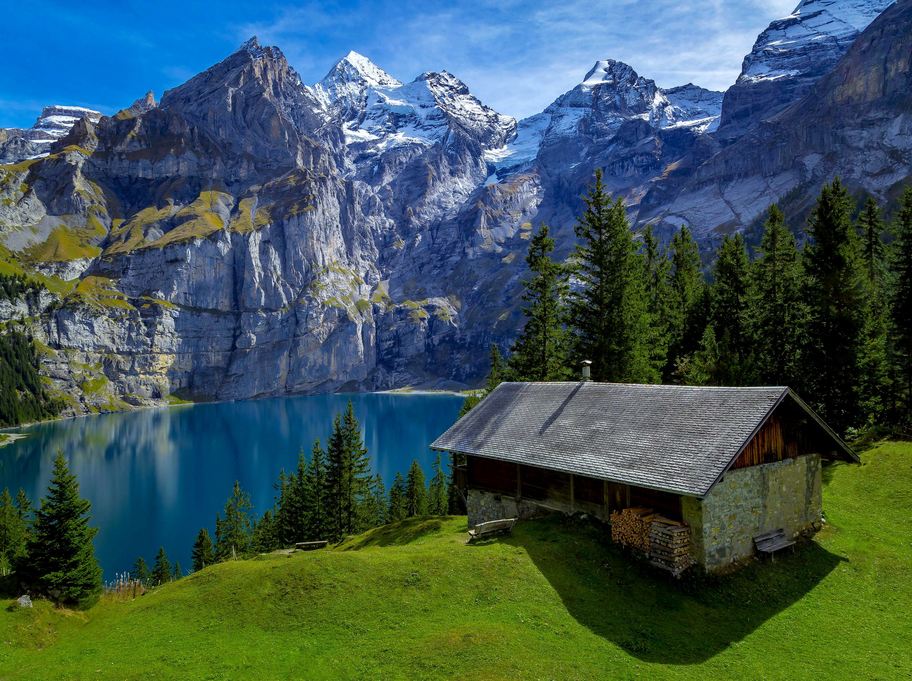 HD desktop wallpaper: Mountain, Lake