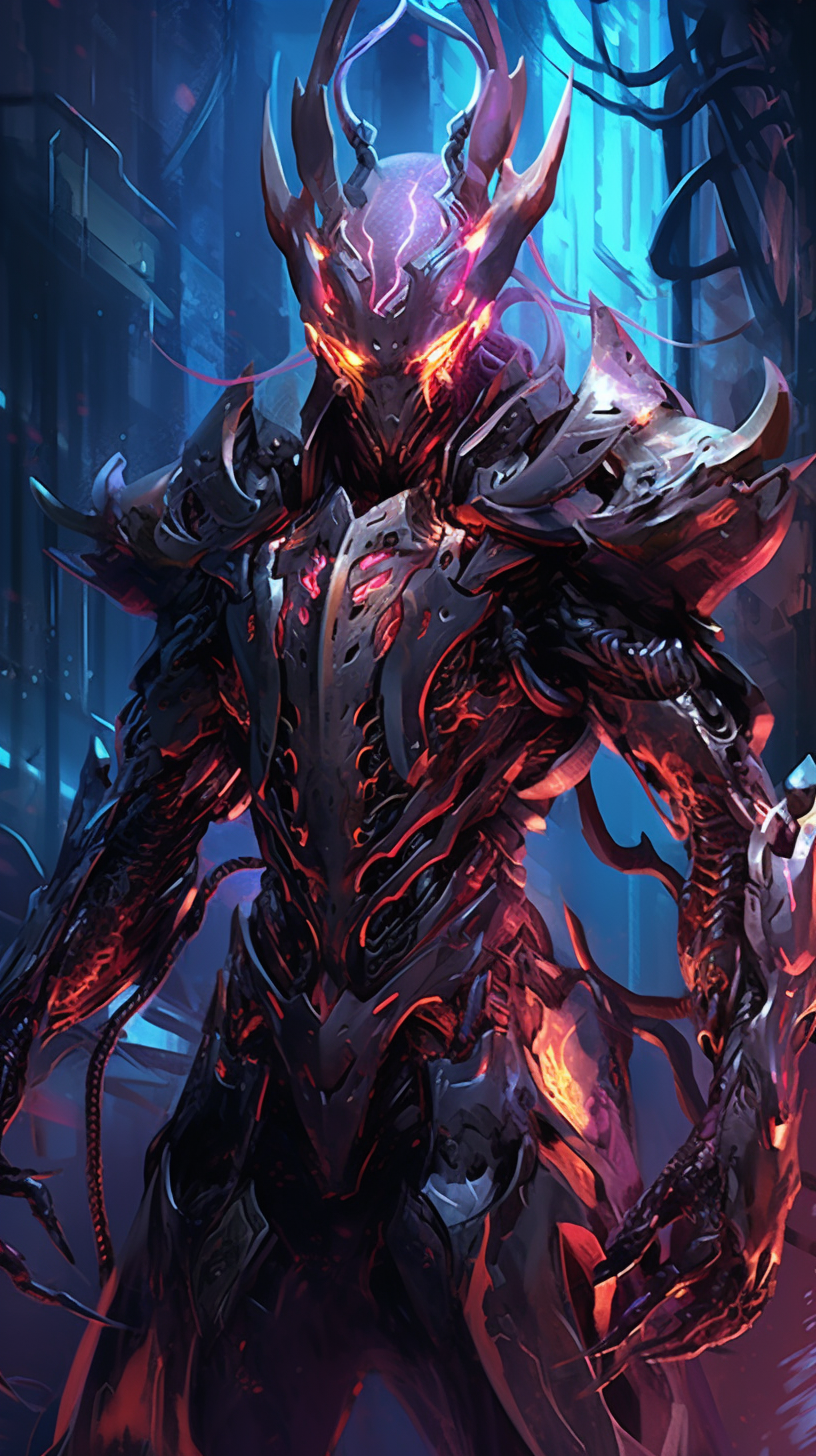 Cyberpunk Anime Villains Digital Demon