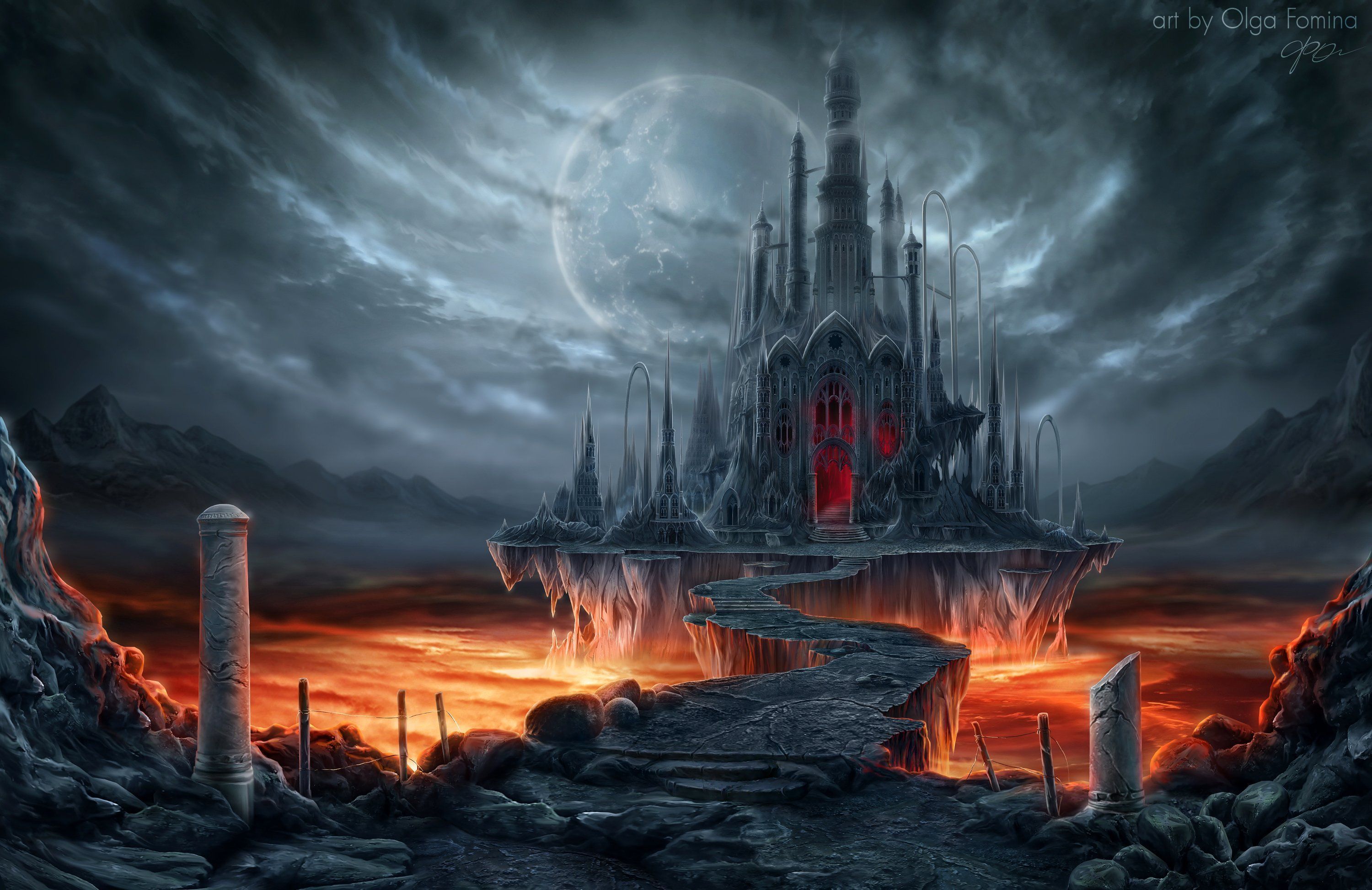 Fantasy castle, Fantasy landscape