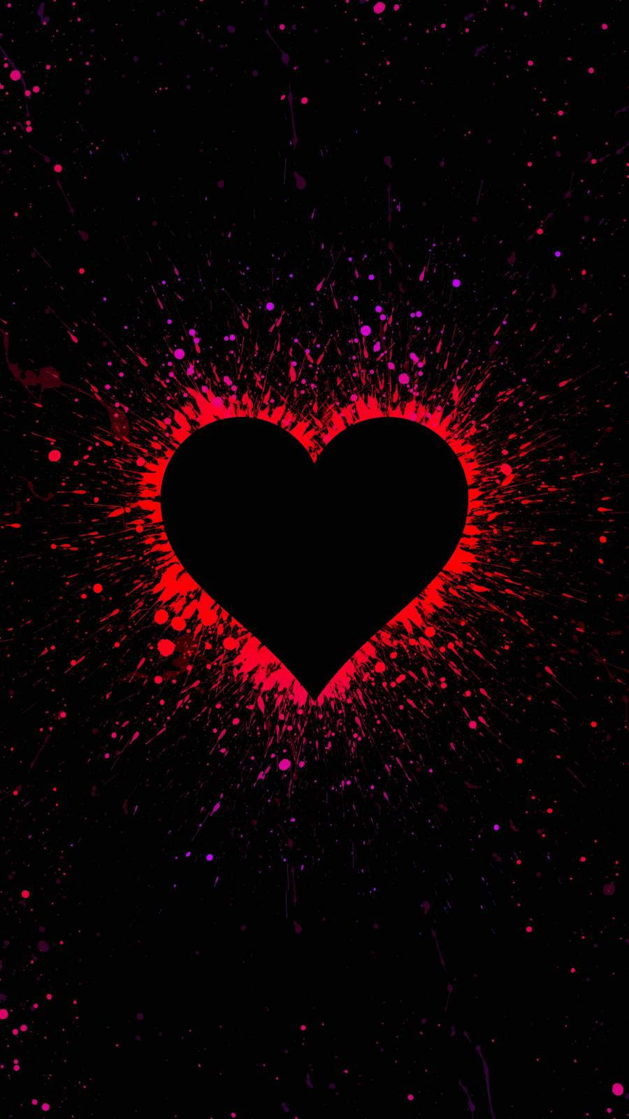 Black Heart iPhone Stock Wallpaper