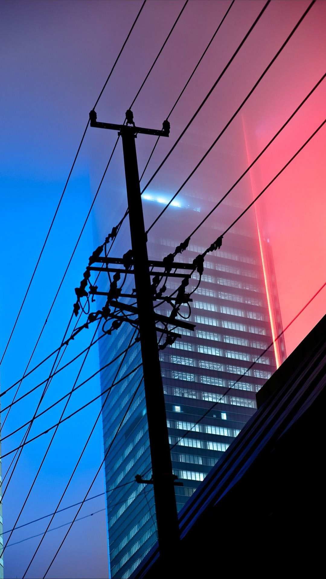 Buildings Mist iPhone Wallpaper