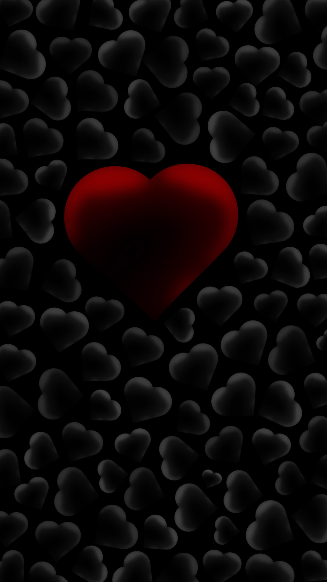 Download Black Heart iPhone Stock