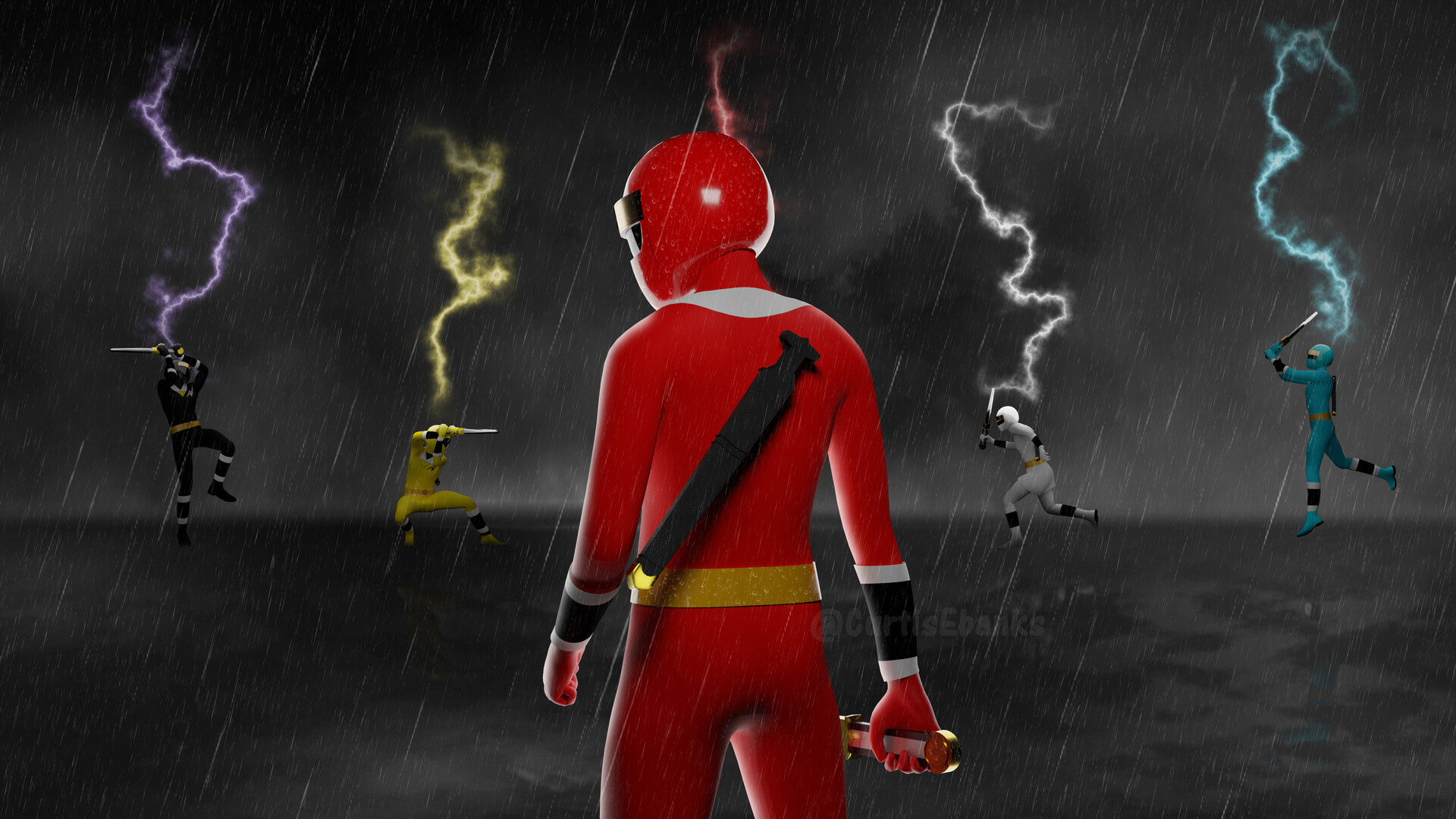 Mighty Morphin Alien Rangers Artwork