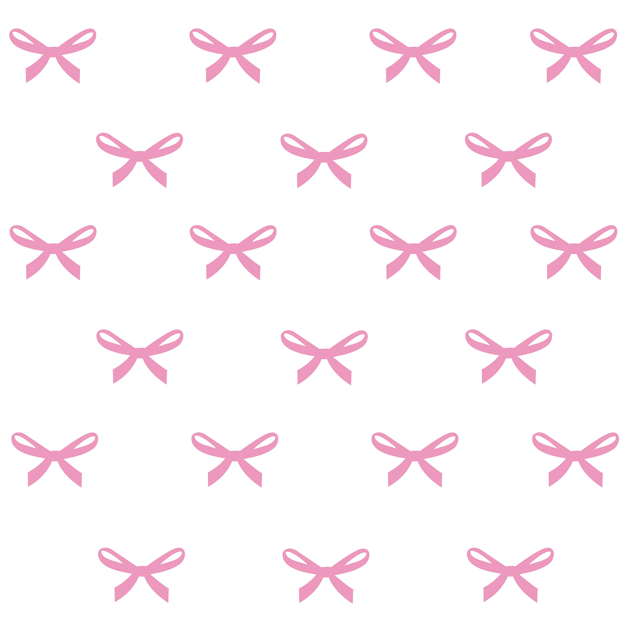 DXLING 48pcs Pink Ribbons Wall Stickers