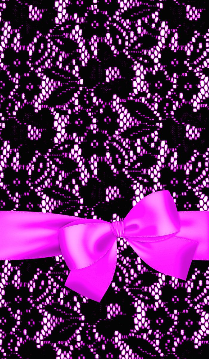 Purple Lace Bow Wallpaper