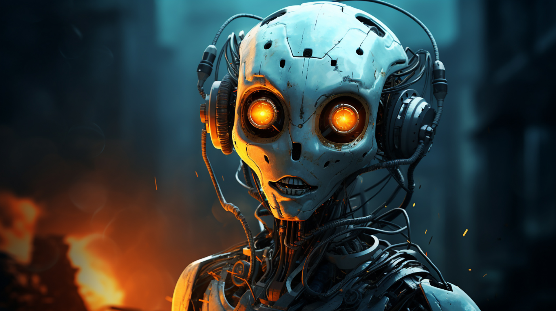Killer Ai robot wallpaper 2024. AI