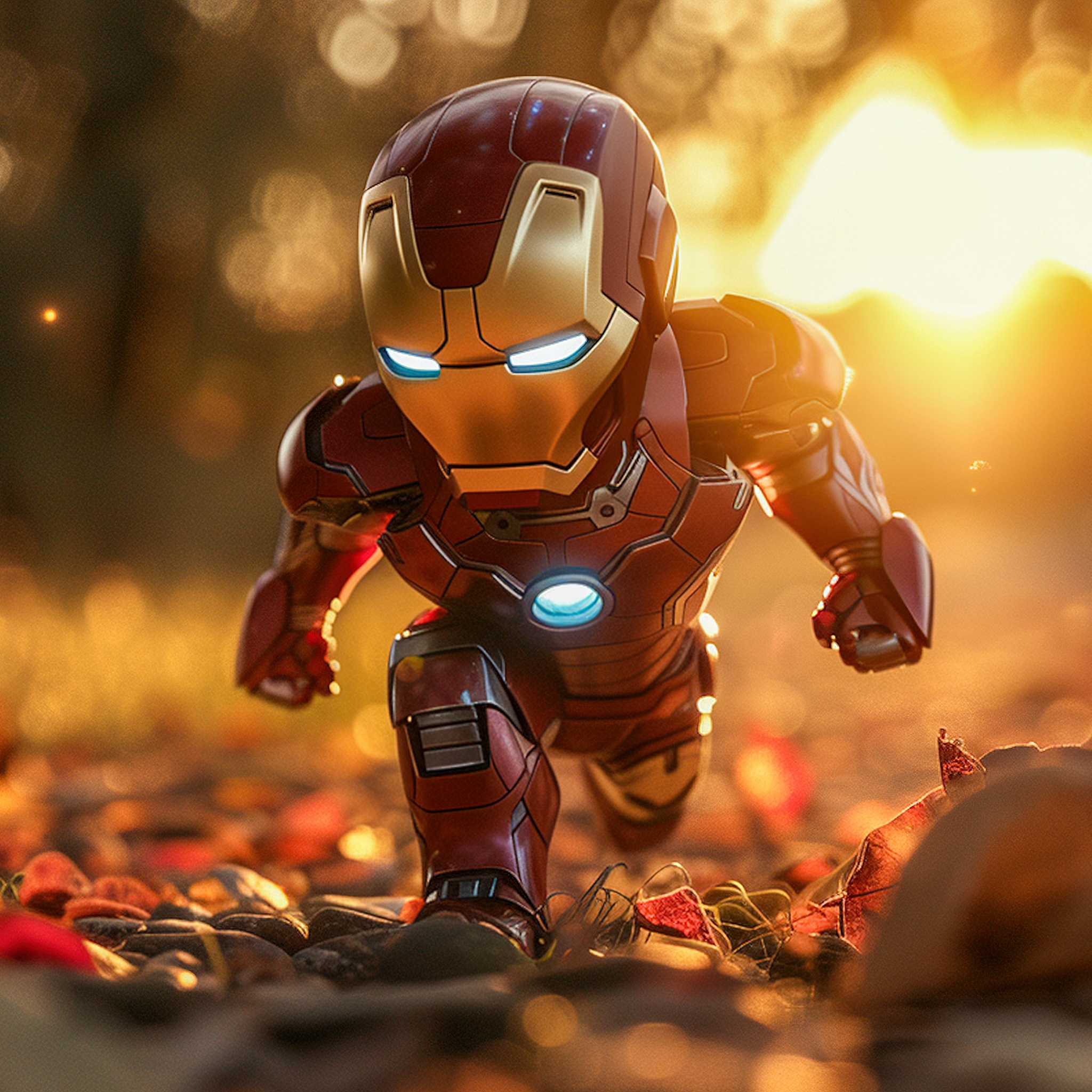 Iron Man Chibi AI art 4K Wallpaper