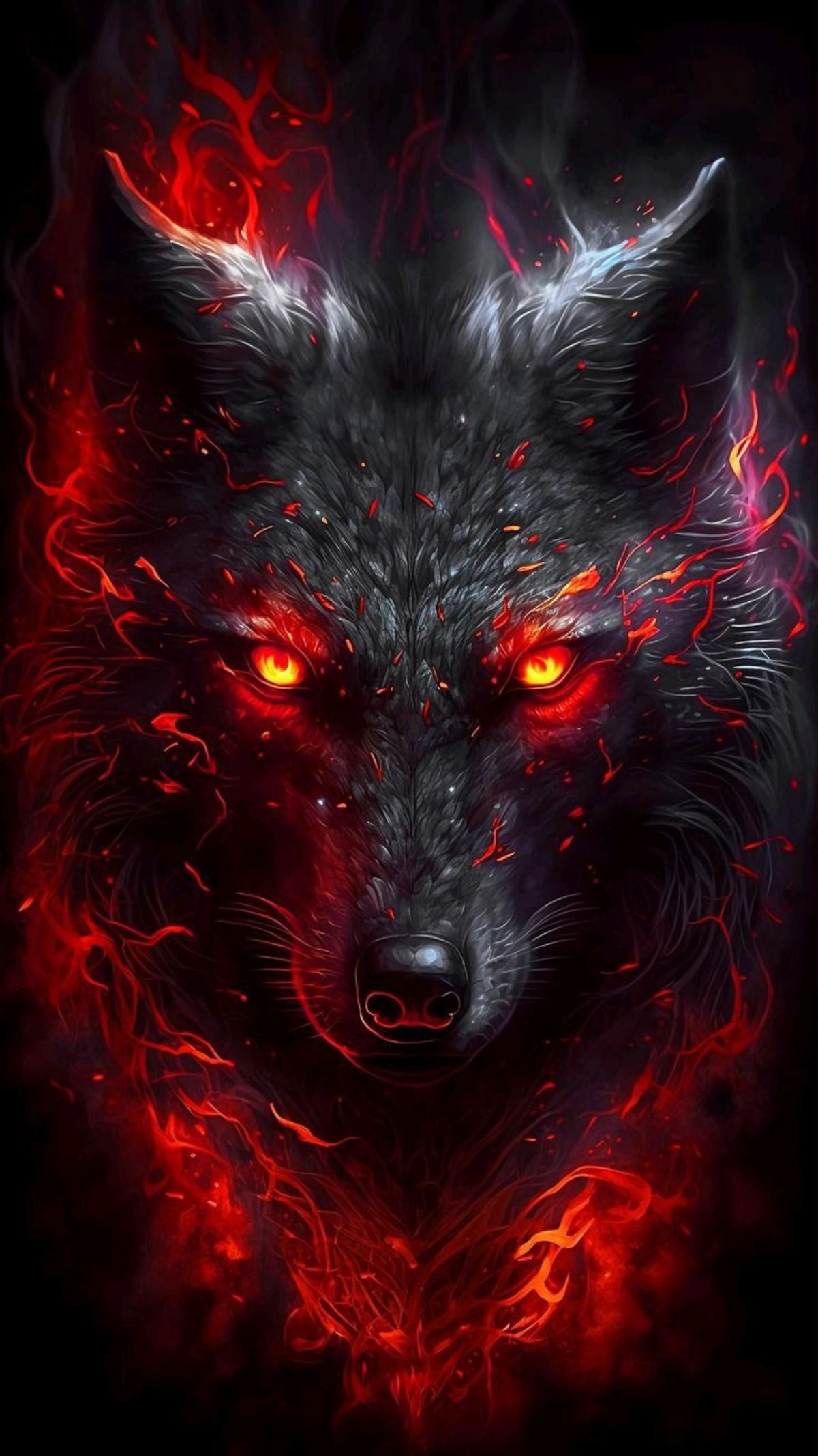 The Red Wolf iPhone 4K Wallpaper