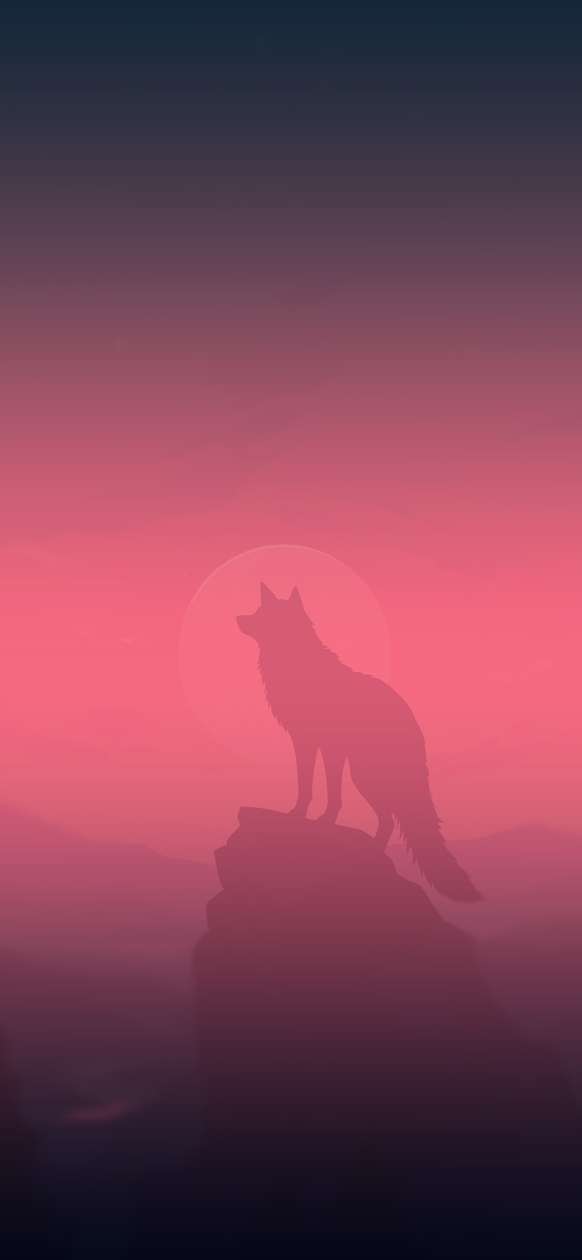 Wolf & Sunset Aesthetic Wallpaper