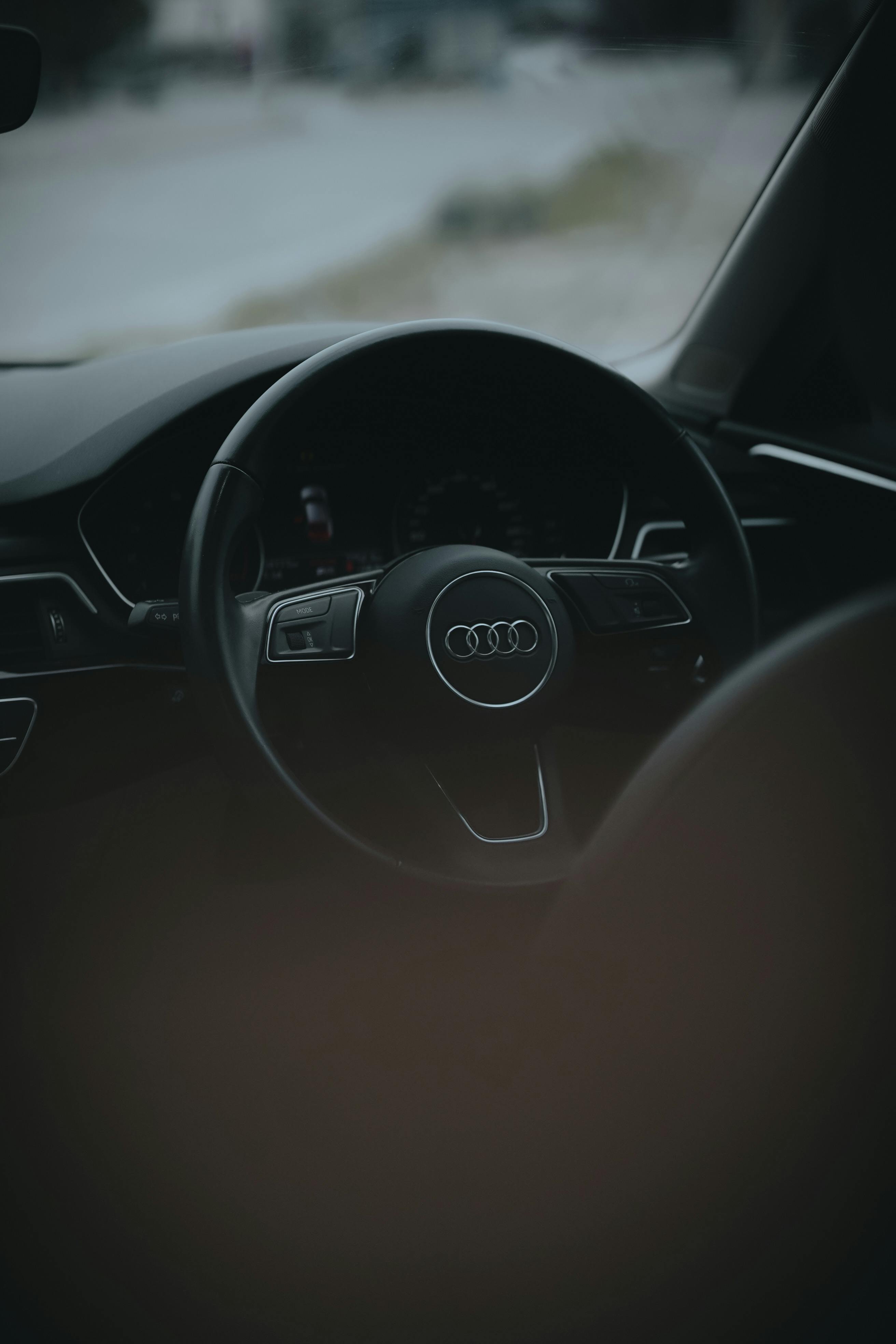 Steering Wheel in Audi A5 · Free Stock