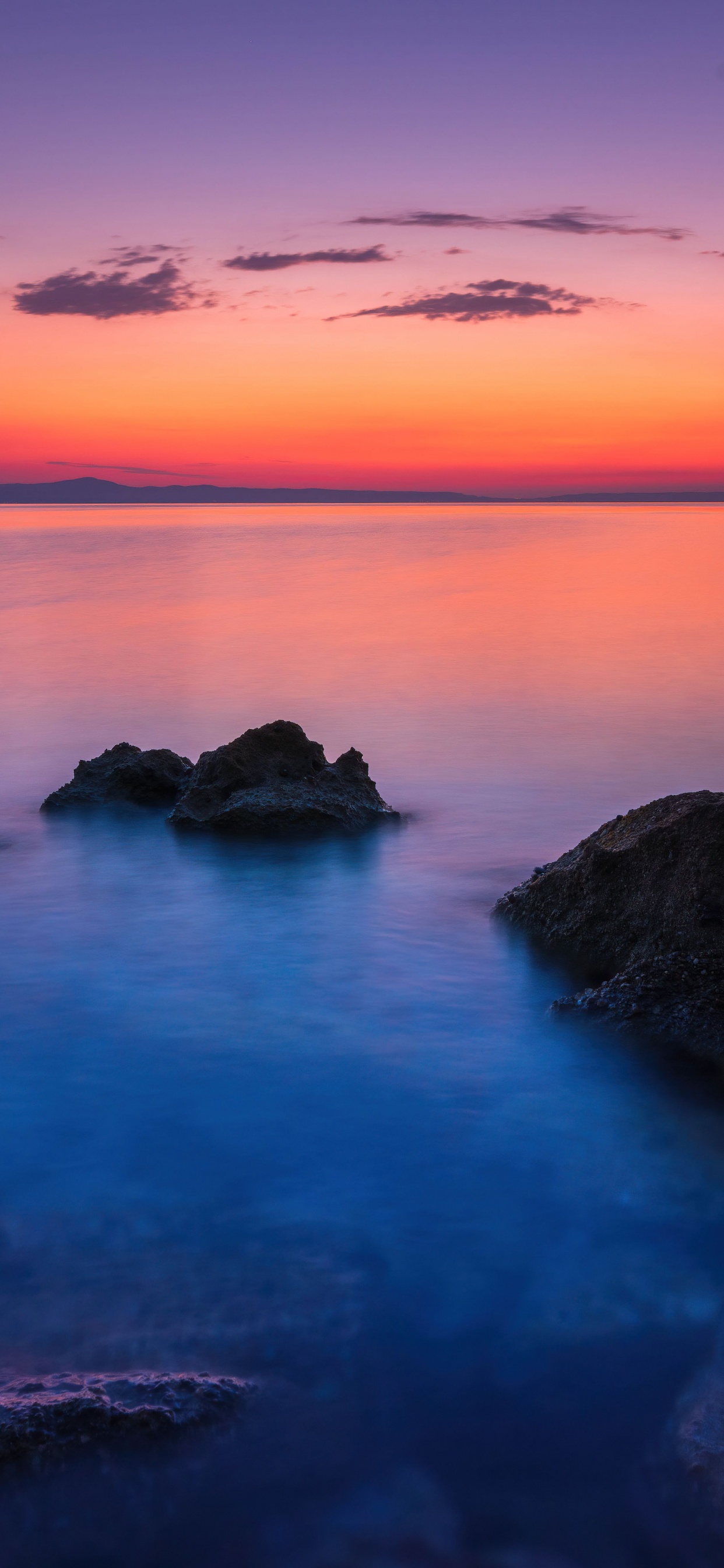 Seascape Wallpaper 4K, Twilight, Sunset