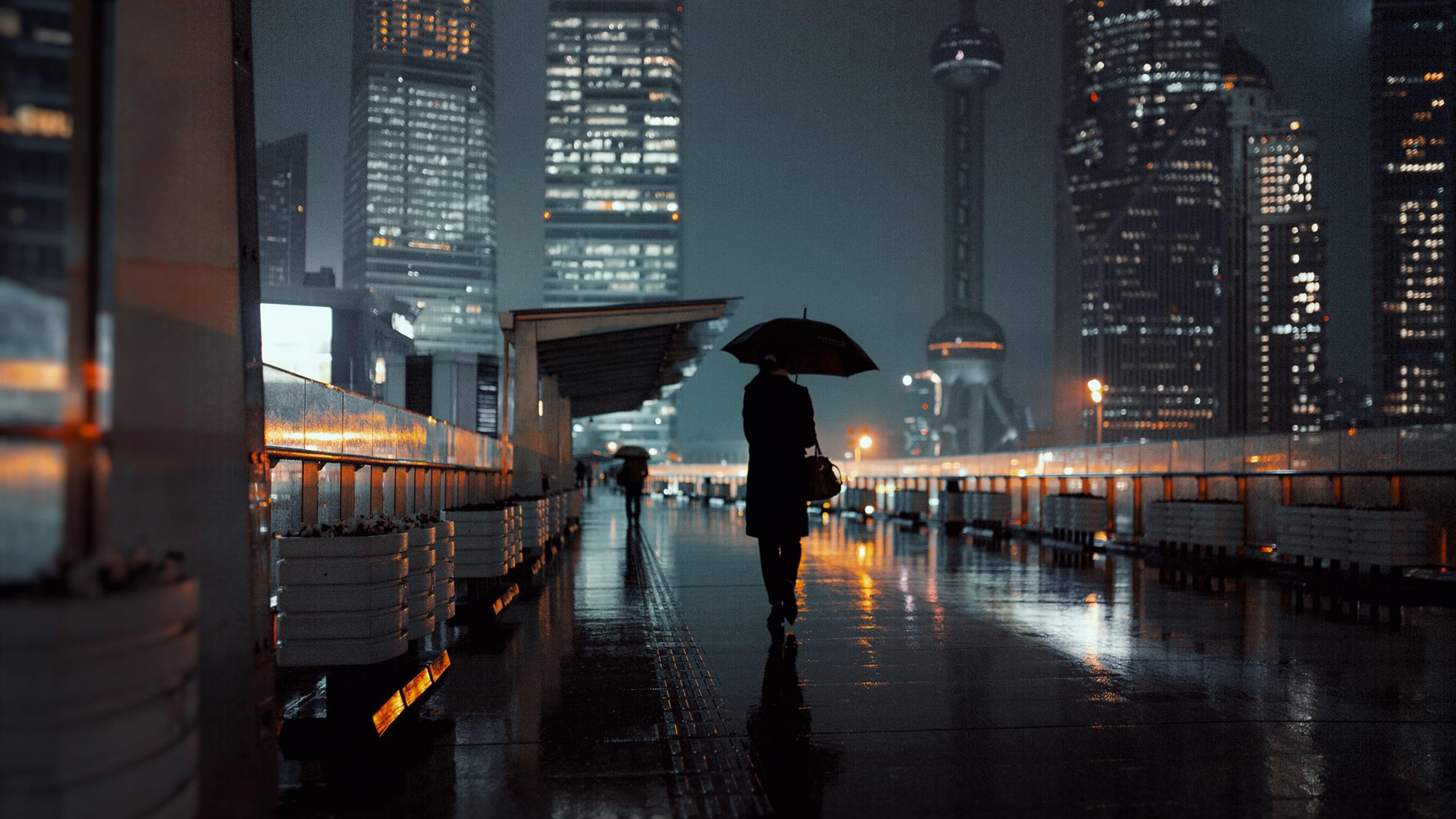rain rainy night #night #umbrella