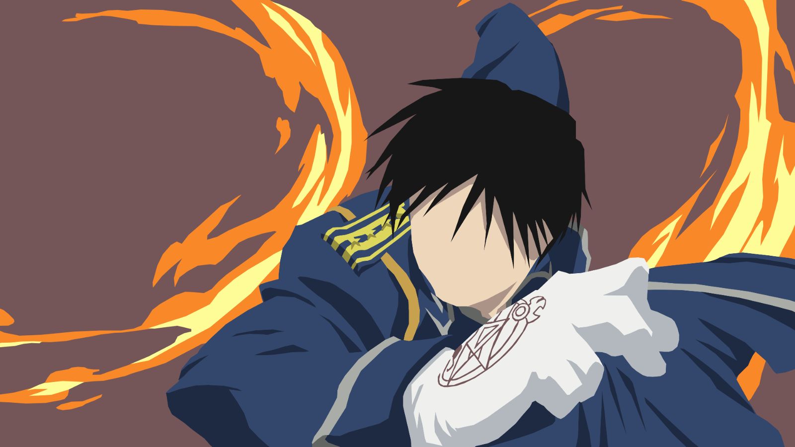 Desktop wallpaper: Fullmetal Alchemist: Brotherhood, Minimalist, Fullmetal Alchemist, Anime, Fire 4K free download for PC. 431392