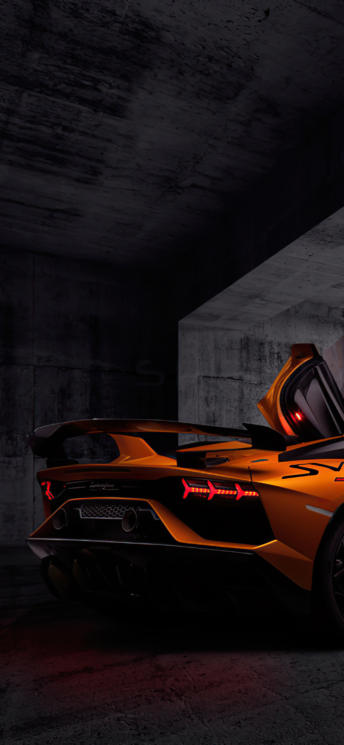 Orange Lamborghini Aventardor