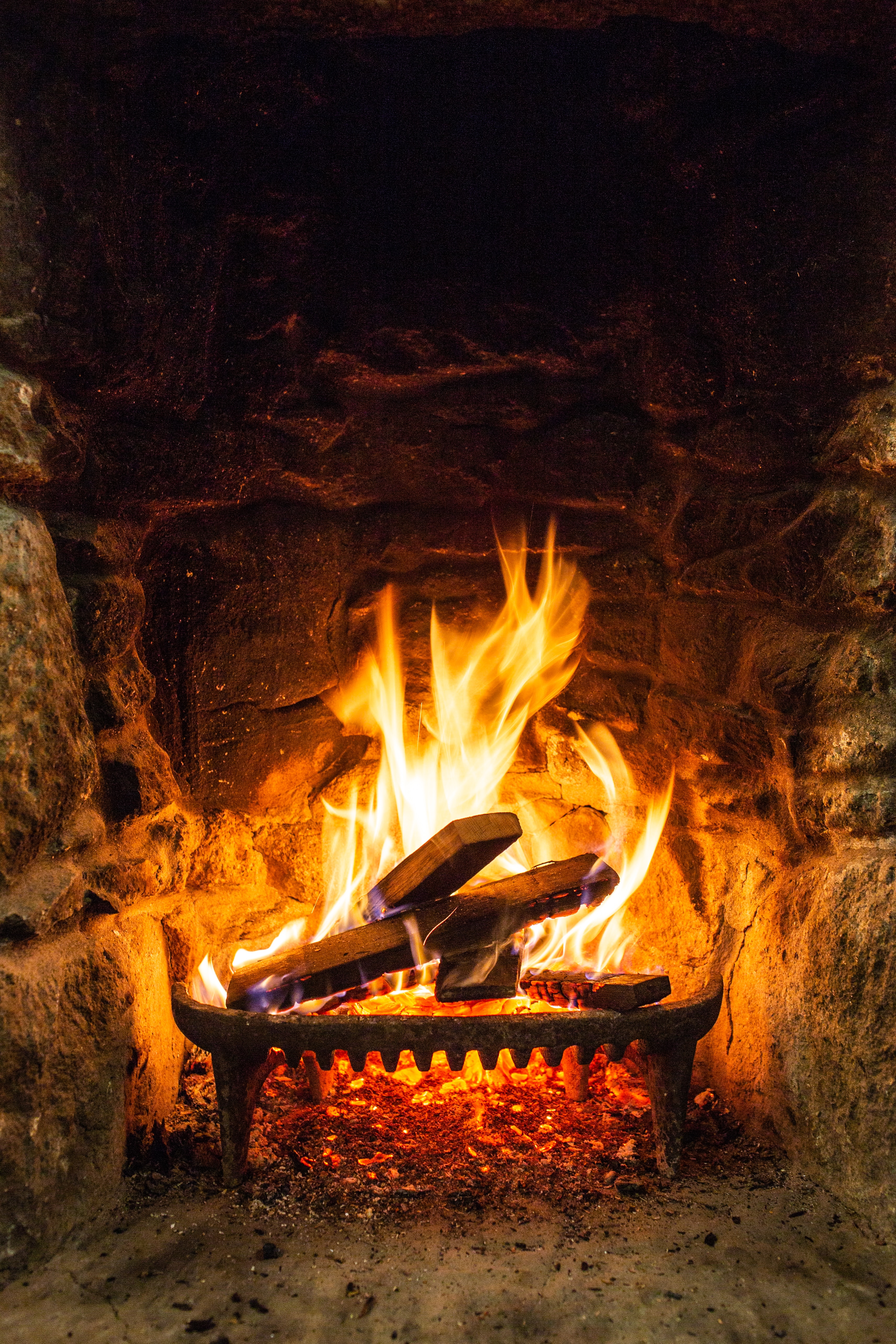 Cozy fireplace wallpaper pack for iPhone