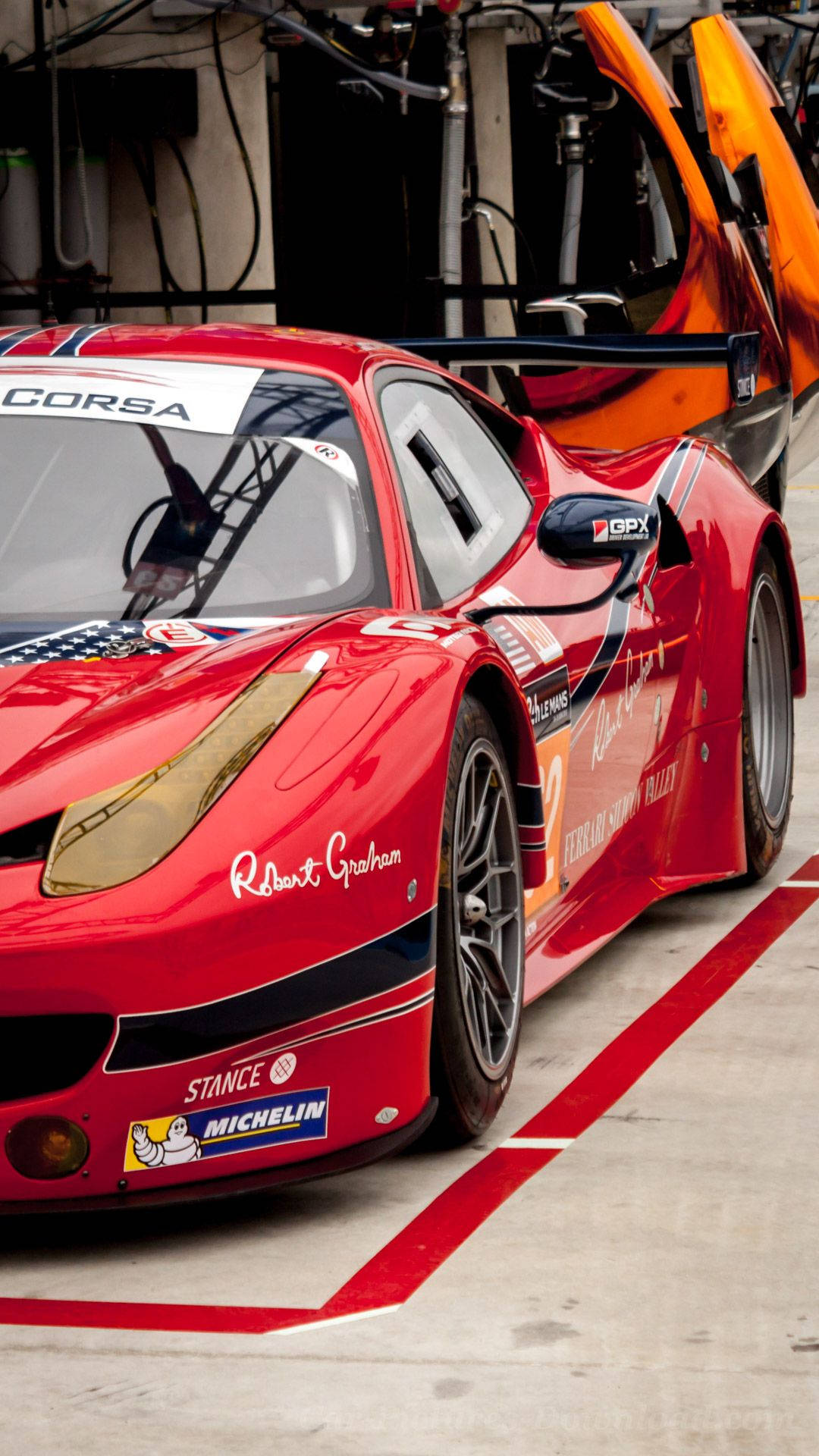 Download free Red Ferrari 488 Gt3 Car