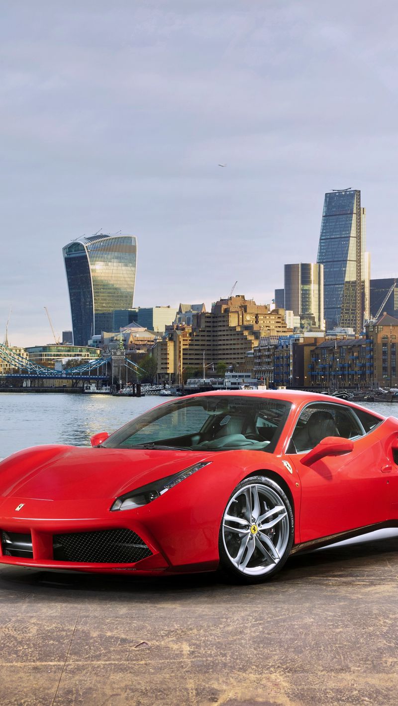 wallpaper 800x1420 ferrari, 488 gtb
