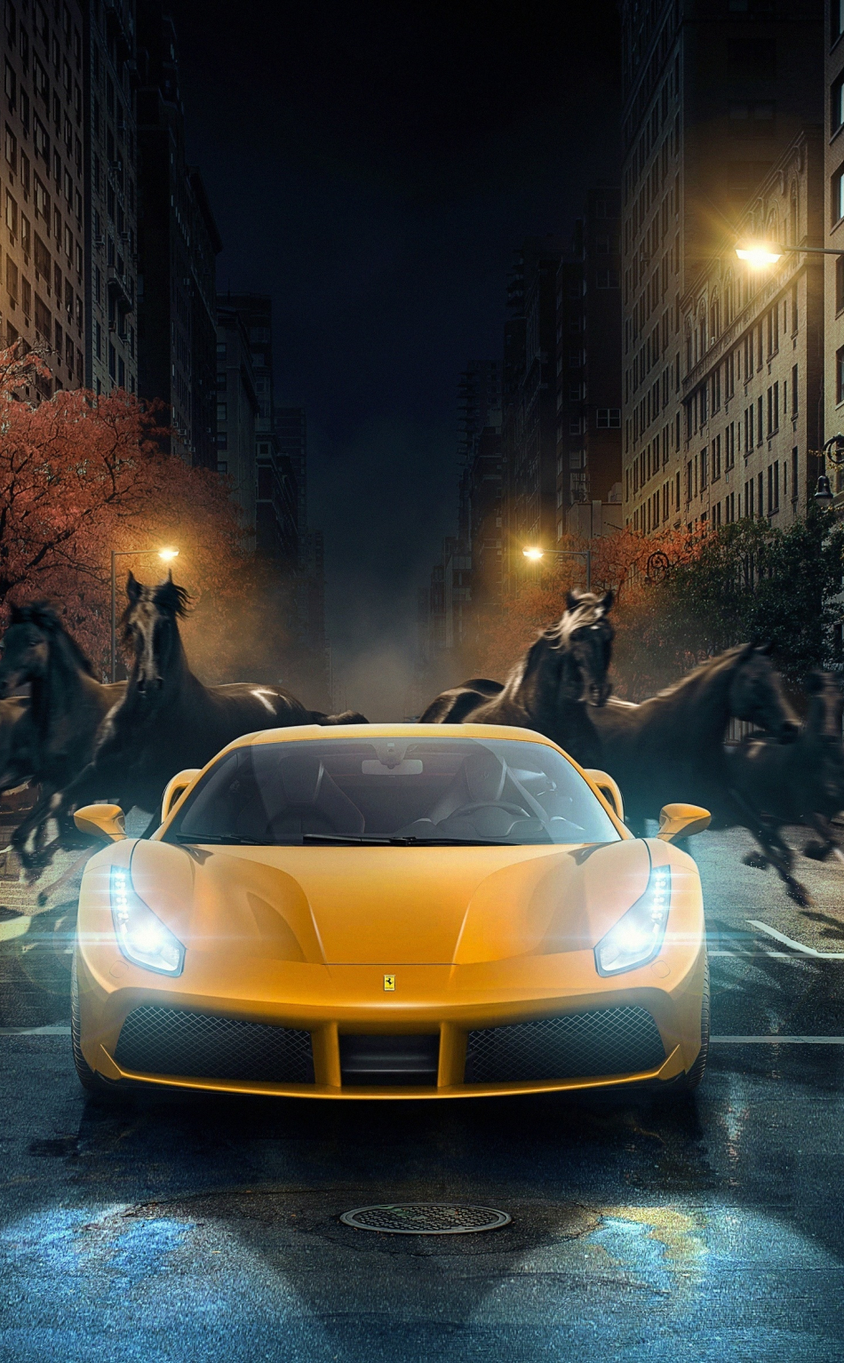 Download wallpaper 950x1534 ferrari 488