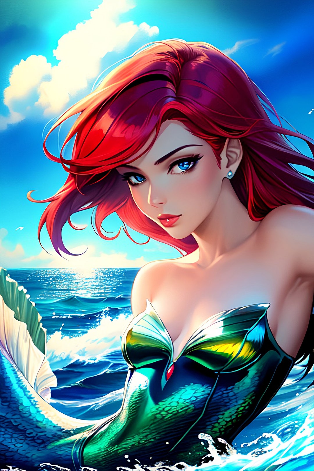 Digital Artwork Ariel Little Mermaid