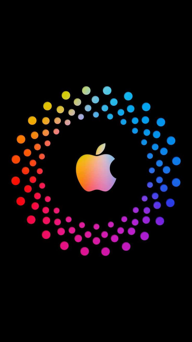 Apple Dark Logo Circle IPhone Wallpaper