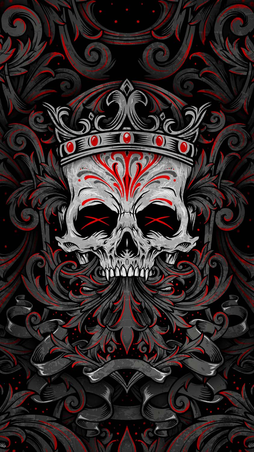 Skull King Design IPhone Wallpaper HD