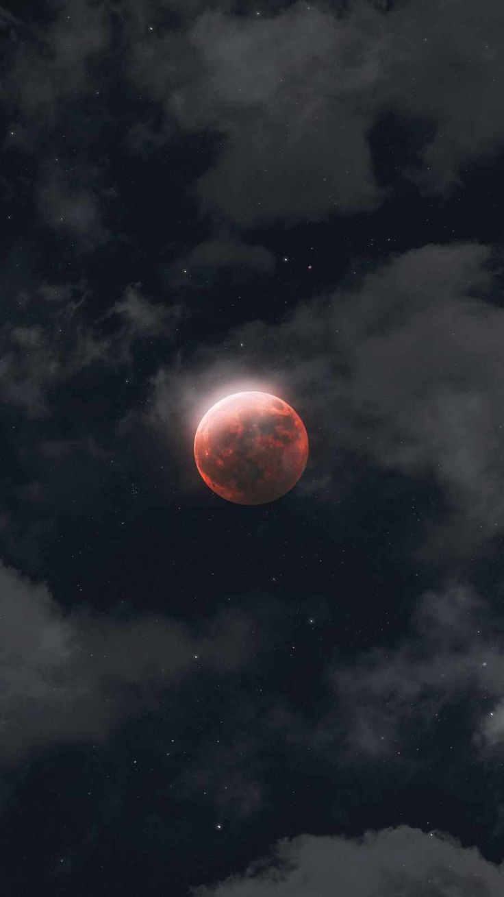 Cloudy Moon IPhone Wallpaper