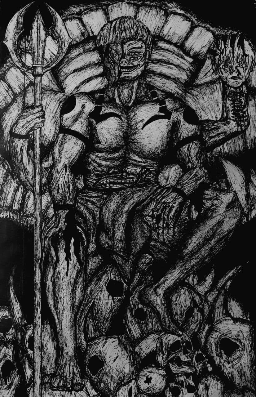 Fanart of Ryomen Sukuna in true form