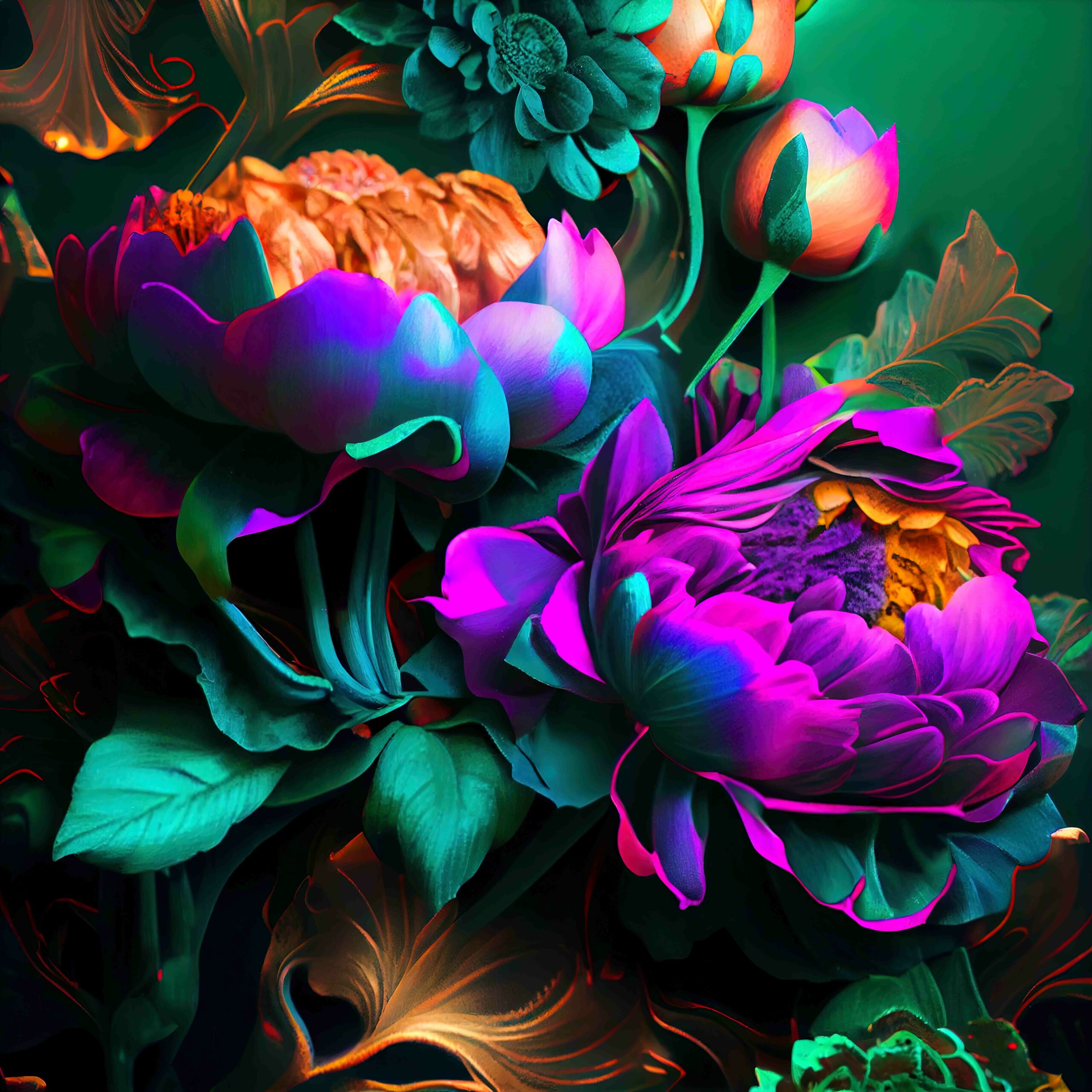 Futurist Flowers New Dream World, 8k