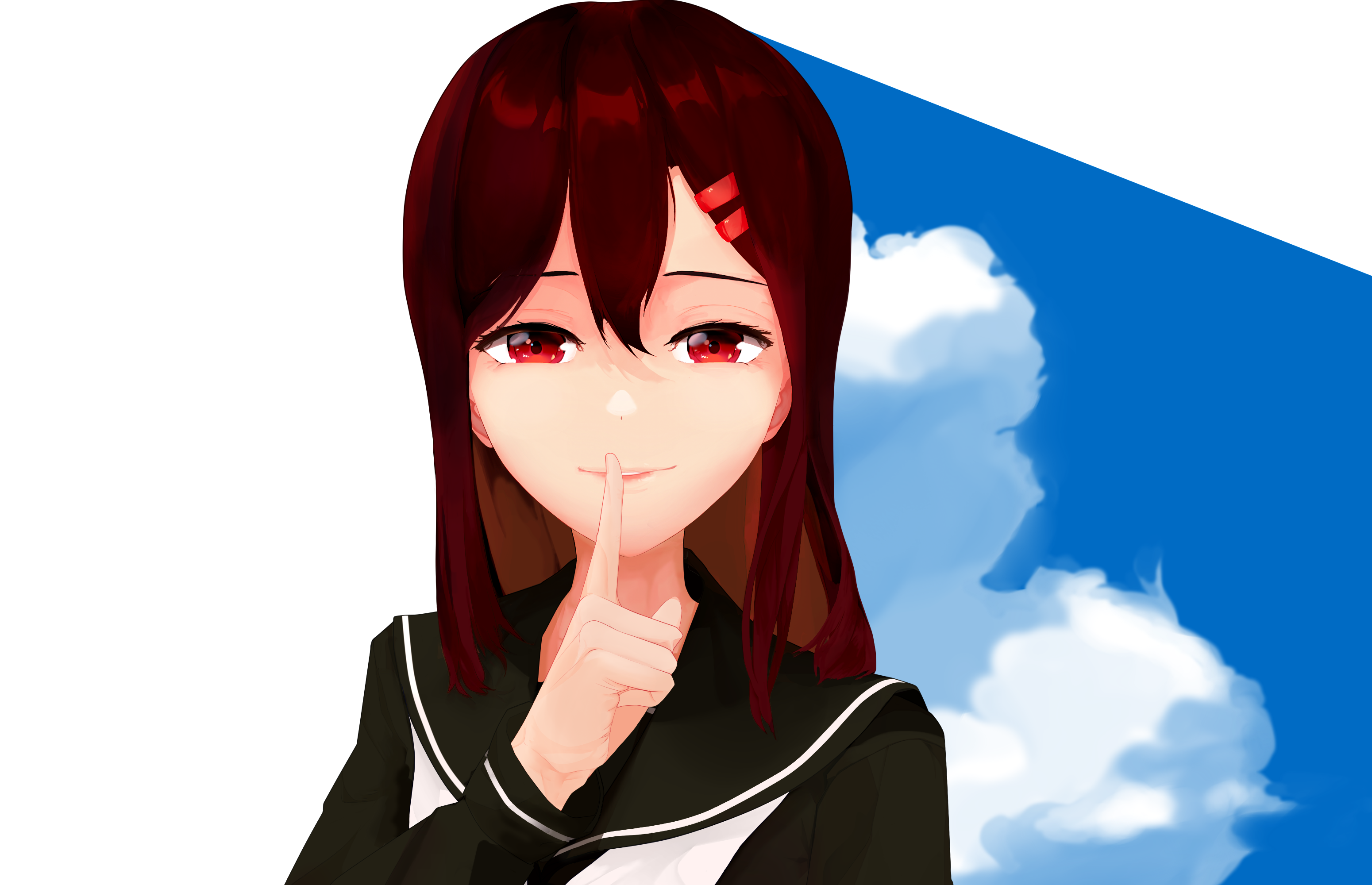 Red Eyes Anime Original HD Wallpaper